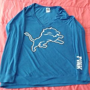 Detroit Lions SEXY Pink Victoria Secret V-neck